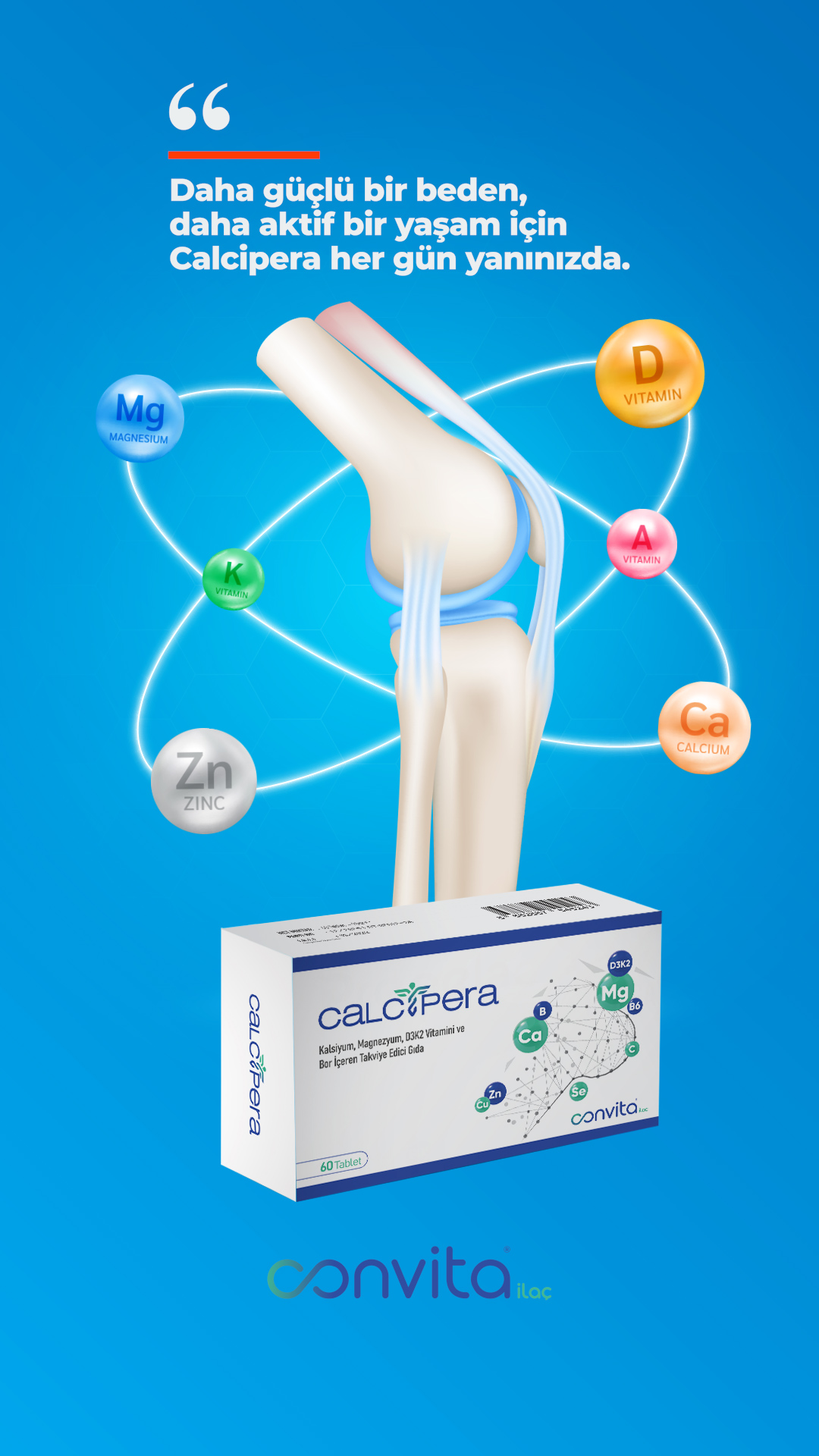CALCİPERA KALSİYUM MAGNEZYUM D3K2 60 TABLET